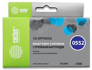Изображение товара Картридж Cactus CS-EPT0552 голубой