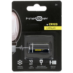 Изображение товара Батарейка FinePower Lithium CR123 (CR123A/DL123A/R123)