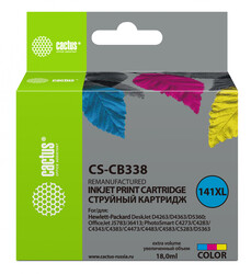 Изображение товара Картридж Cactus CS-CB338 голубой, желтый, пурпурный