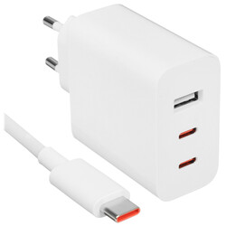 Изображение товара Сетевое зарядное устройство Xiaomi 67W GaN Charger 2C1A белый