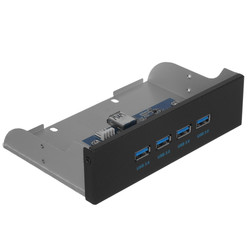Изображение товара Планка передней панели Gembird FP5.25-USB3-4A