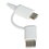 Кабель Xiaomi micro USB-B, USB Type-C - USB Type-A белый 1 м