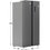 Side-By-Side refrigerator   Aceline SBS45AKA gray