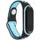 Ремешок Aceline для Xiaomi Mi Smart Band 3/ 4 черный/голубой