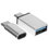 Переходник DEXP micro USB-B, USB Type-A - USB Type-C серебристый