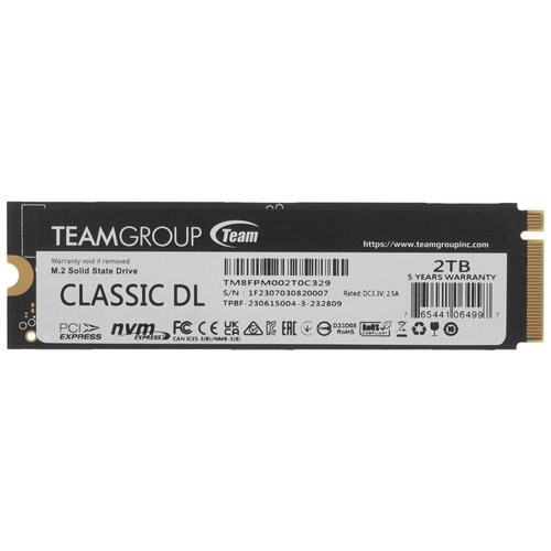 2000 ГБ M.2 NVMe накопитель TEAMGROUP T-CREATE CLASSIC DL [TM8FPM002T0C329]