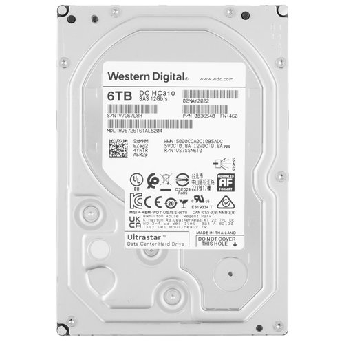 LFF (3.5") Серверный HDD WD Ultrastar DC HC310 HUS726T6TAL5204
