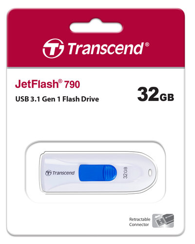Память USB Flash 32 ГБ Transcend JetFlash 790W [TS32GJF790W]