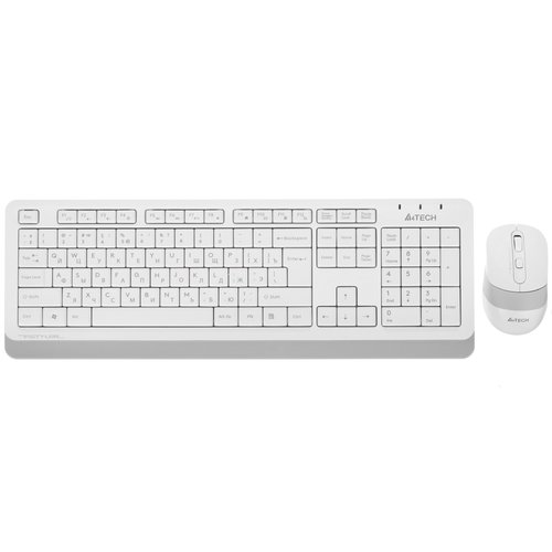 Keyboard and mouse Wireless   A4Tech Fstyler FG1010 white