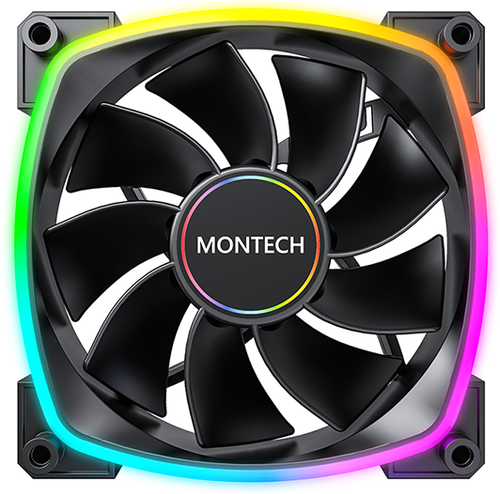 Реверсный вентилятор Montech RX 140 PWM  черный