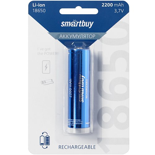 Аккумулятор Smartbuy SBBR-18650-1B2200 2200 мА*ч