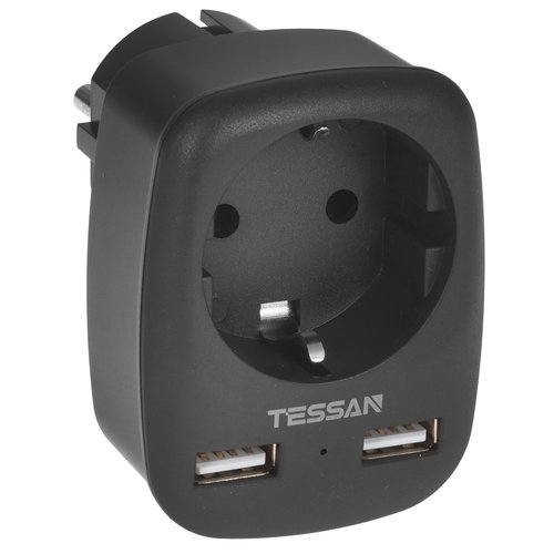 Адаптер питания Tessan TS-611-DE черный