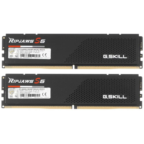 Оперативная память G.Skill Ripjaws S5, DDR5, 32GB (2x16GB), 6000 MHz, CL36, с радиатором, чёрный, фото2