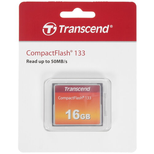 Карта памяти Transcend CF (Compact Flash) 16 ГБ [TS16GCF133]