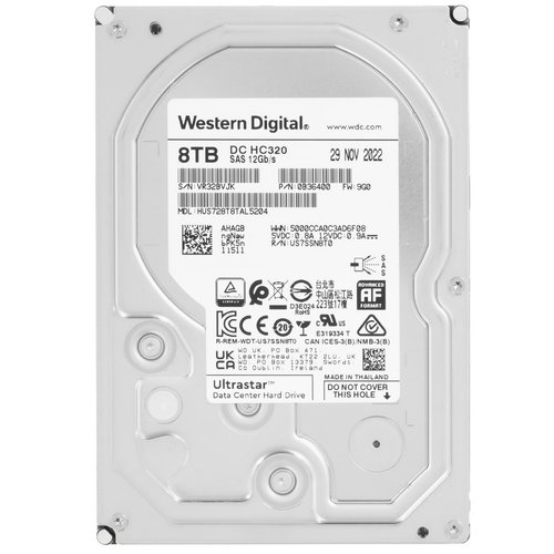 LFF (3.5") Серверный HDD WD Ultrastar DC HC320 HUS728T8TAL5204