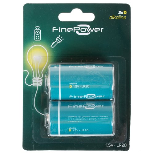 Батарейка FinePower Alkaline D (LR20/R20/ER34615)