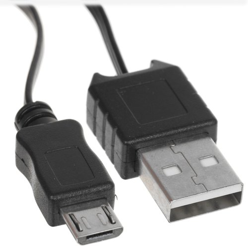 Кабель FinePower micro USB-B - USB Type-A черный 0.75 м