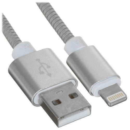 Кабель DEXP Lightning 8-pin - USB Type-A серый 1.5 м