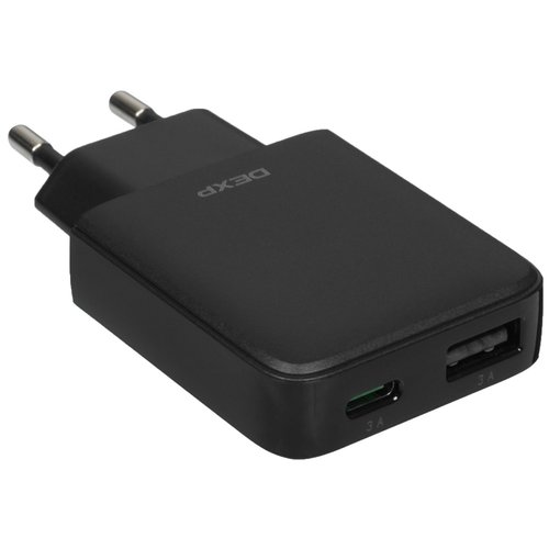 Сетевое зарядное устройство DEXP GaN SuperSlim IET25CD черный