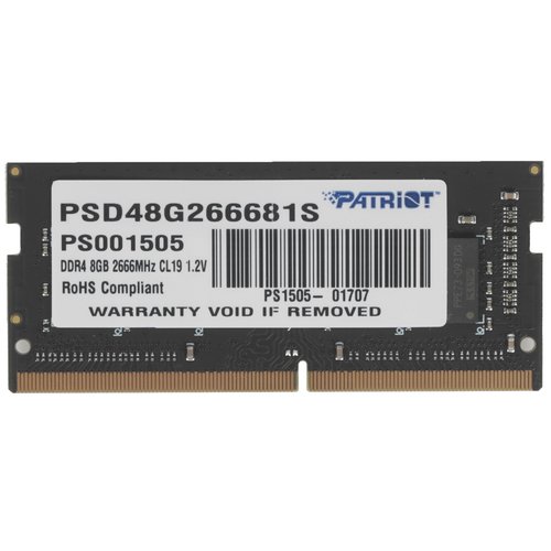 Оперативная память DDR4 SODIMM Patriot Signature Line [PSD48G266681S] 8 ГБ