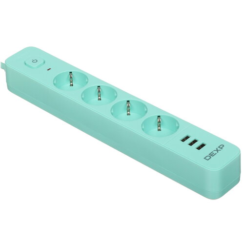 Сетевой фильтр DEXP Intensity 418WU Mint мятный