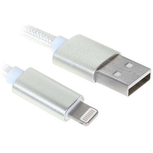Купить Кабель круглый DEXP Lightning 8-pin - USB белый 1 м в интернет ...