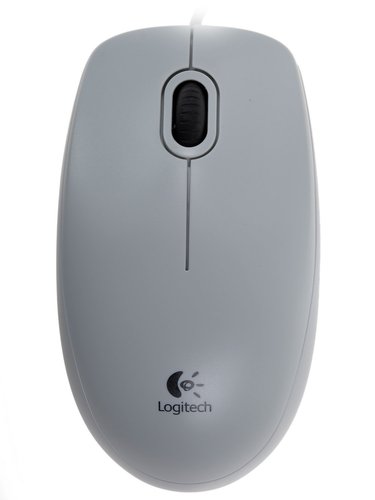 Мышь проводная Logitech B100  белый