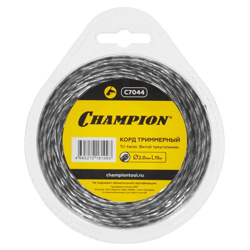 Леска для триммеров Champion Tri-twist C7044