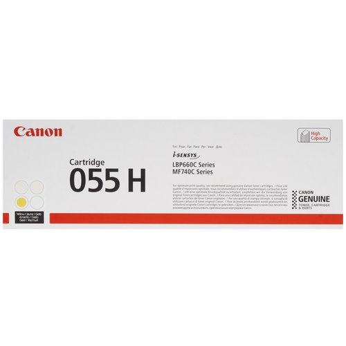 Тонер-картридж лазерный Canon 055H Y желтый
