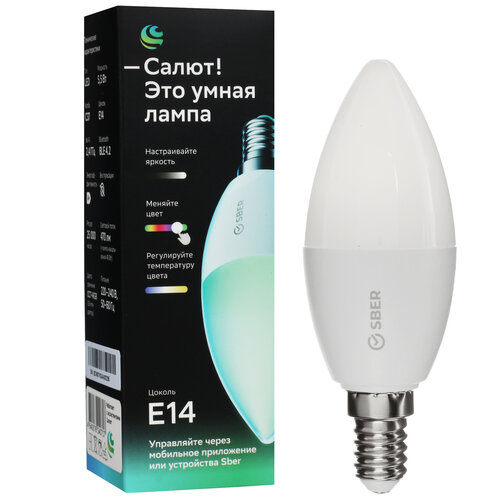Умная светодиодная лампа SBER C37 RGB