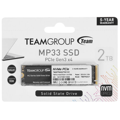 2000 ГБ M.2 NVMe накопитель TEAMGROUP MP33 [TM8FP6002T0C101]