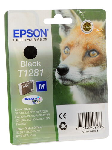 Картридж Epson T1281 M черный