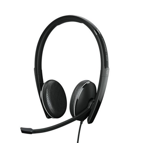Проводная гарнитура EPOS I Sennheiser ADAPT 165T USB II [накладные, закрытые, 20 Гц - 20000 Гц, микр., кабель - 1.8 м, черный]