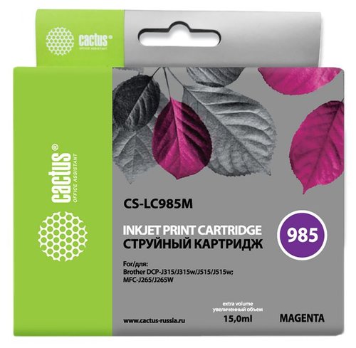 Картридж Cactus CS-LC985M пурпурный