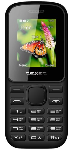 Сотовый телефон teXet TM-130 красный/черный