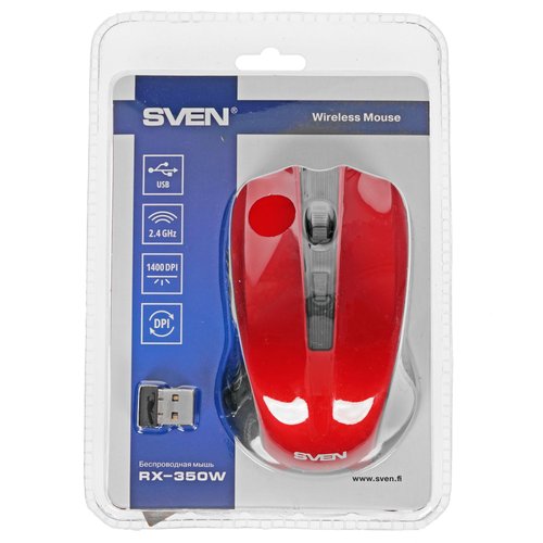 Мышь беспроводная SVEN RX-350W [SV-019587] черный