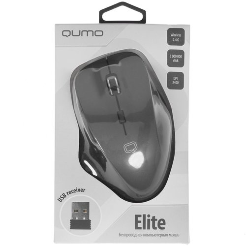 Мышь беспроводная QUMO Office Elite M55 [24225] коричневый