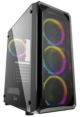 Корпус PowerCase Mistral Z4 Mesh RGB [CMIZB-R4] черный