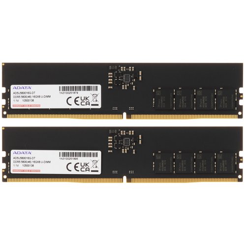 Оперативная память DDR5 UDIMM ADATA [AD5U560016G-DT] 32 ГБ