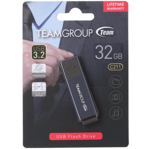 Память USB Flash 32 ГБ Team Group C211 [TC211332GL01]
