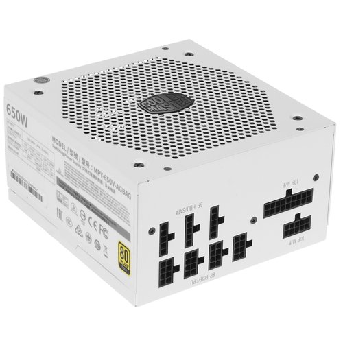 Блок питания Cooler Master V650 GOLD - V2 (White Edition) [MPY-650V-AGBAG] белый