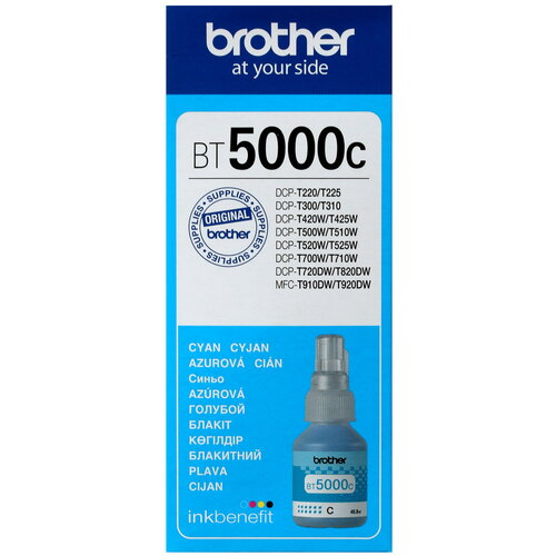 Чернила водорастворимые Brother BT5000C голубой
