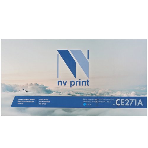 Картридж лазерный NV Print CE271A голубой, с чипом