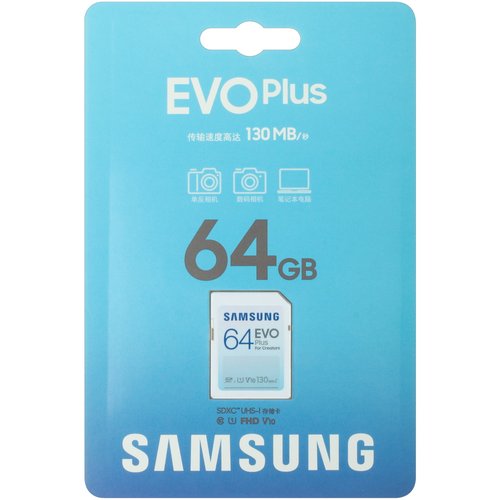 Карта памяти Samsung EVO Plus SDXC 64 ГБ [MB-SC64K/CN]