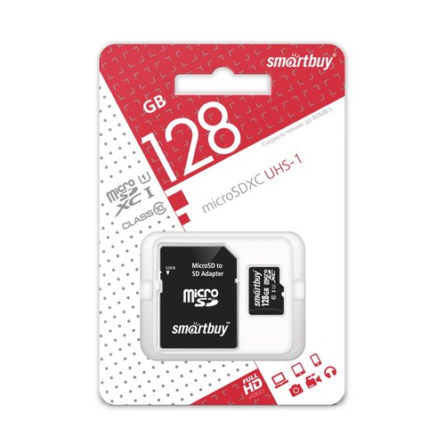 Карта памяти Smartbuy microSDXC 128 ГБ [SB128GBSDCL10-01]