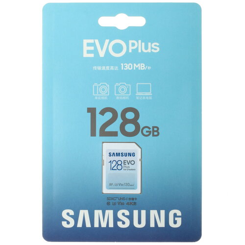 Карта памяти Samsung EVO Plus SDXC 128 ГБ [MB-SC128K/CN]