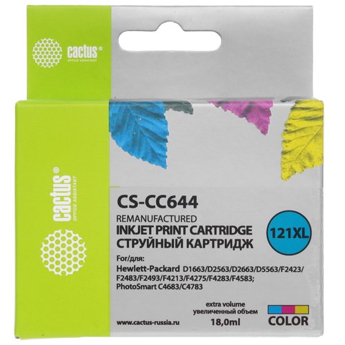 Картридж Cactus CS-CC644 121XL многоцветный