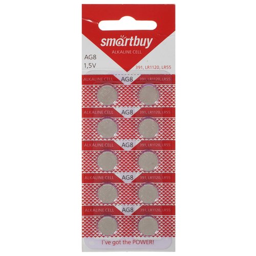 Батарейка Smartbuy LR55 (AG8/G8/LR1120/391A/191)