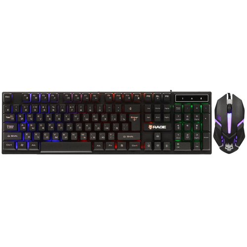 Клавиатура+мышь  проводная  Aceline GS Rage 100 черный