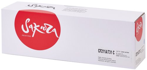 Картридж лазерный SAKURA CF211A/731C голубой, с чипом